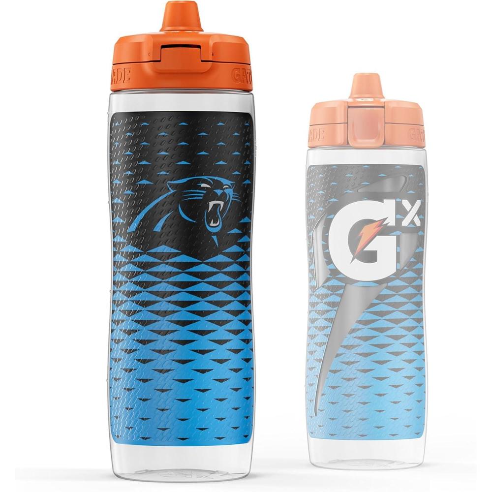 imageGatorade Gx NFL NonSlip Squeeze Bottles 30 fl oz Gx Hydration SystemCarolina Panthers