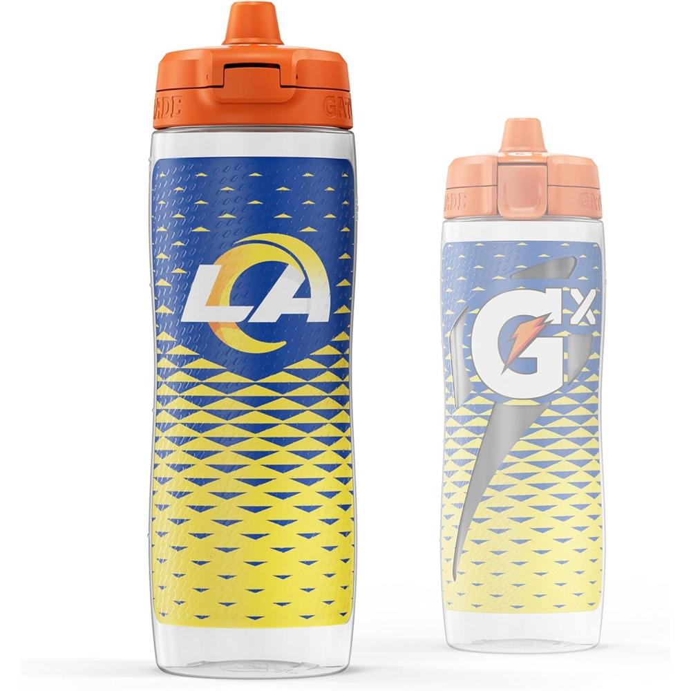 imageGatorade Gx NFL NonSlip Squeeze Bottles 30 fl oz Gx Hydration SystemLos Angeles Rams