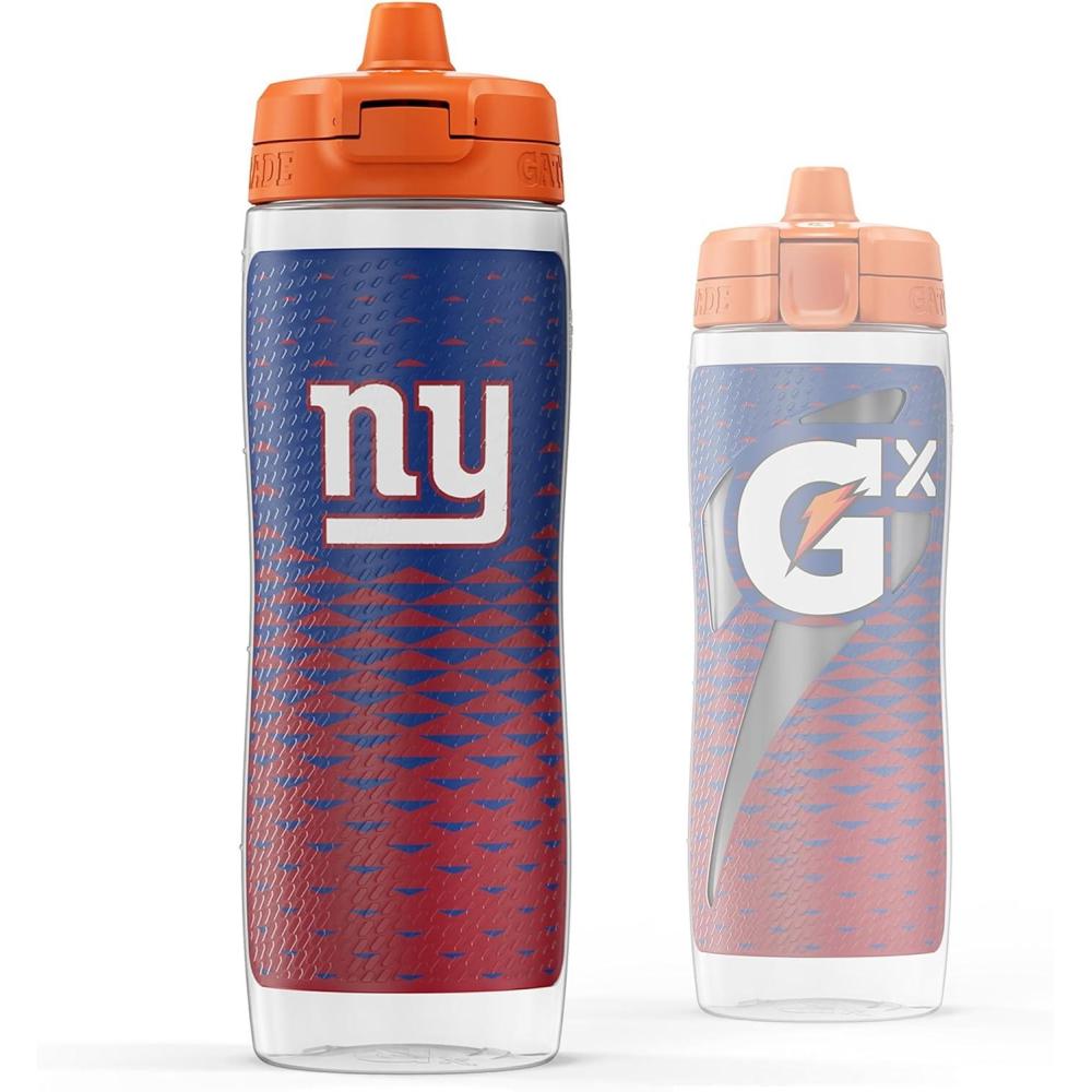 imageGatorade Gx NFL NonSlip Squeeze Bottles 30 fl oz Gx Hydration SystemNew York Giants