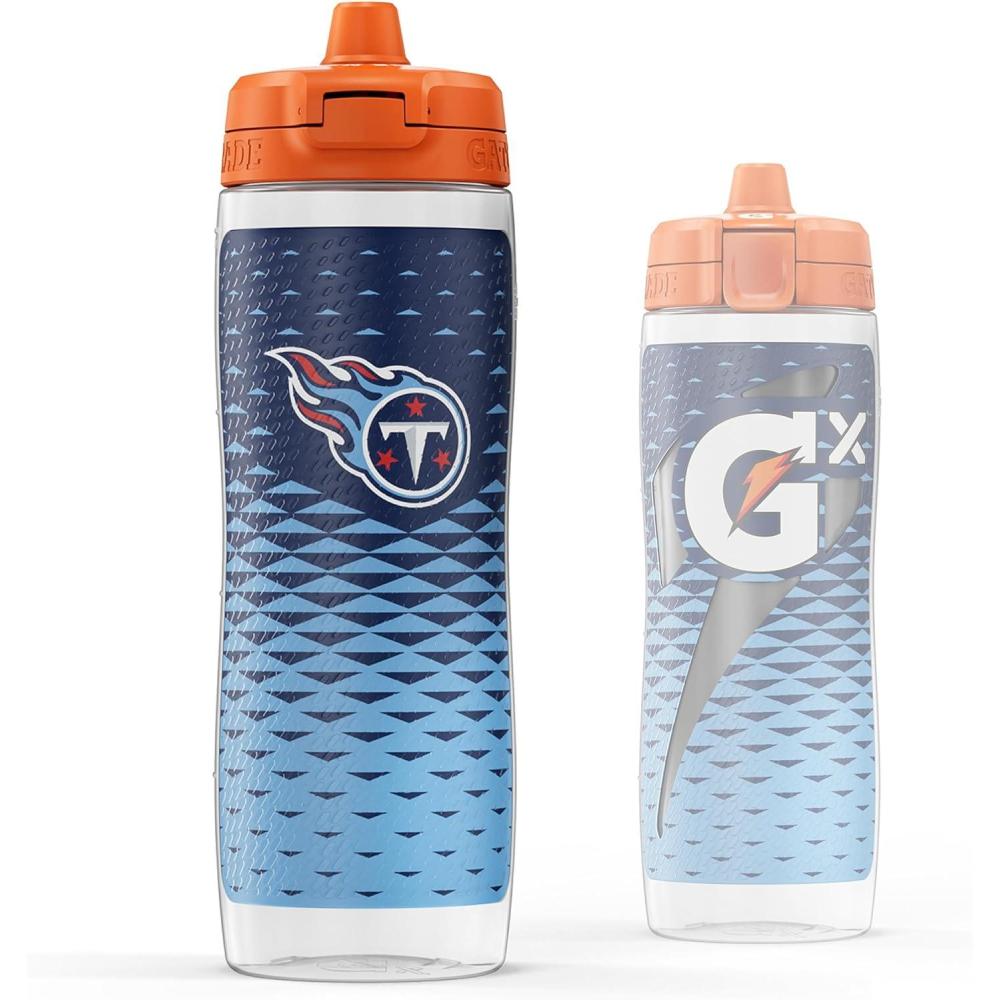 imageGatorade Gx NFL NonSlip Squeeze Bottles 30 fl oz Gx Hydration SystemTennessee Titans