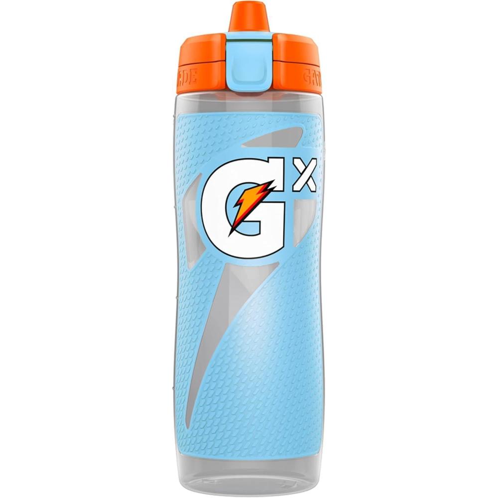 imageGatorade Gx Plastic Squeeze Bottle White 30ozLight Blue