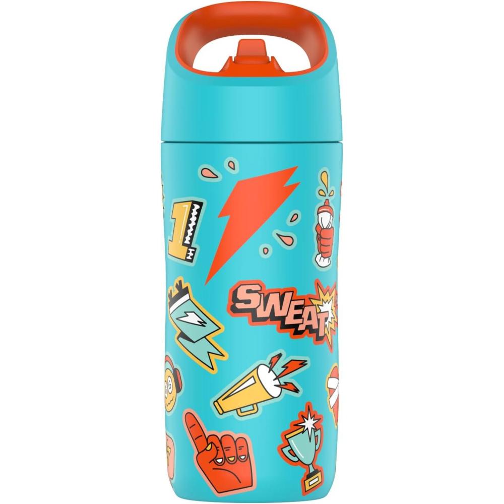 imageGatorade Kids Rookie Metal Water Bottle 12oz Stainless Steel Bottle DoubleWall Insulation Vacuum Insulated Thermo MugSticker Teal