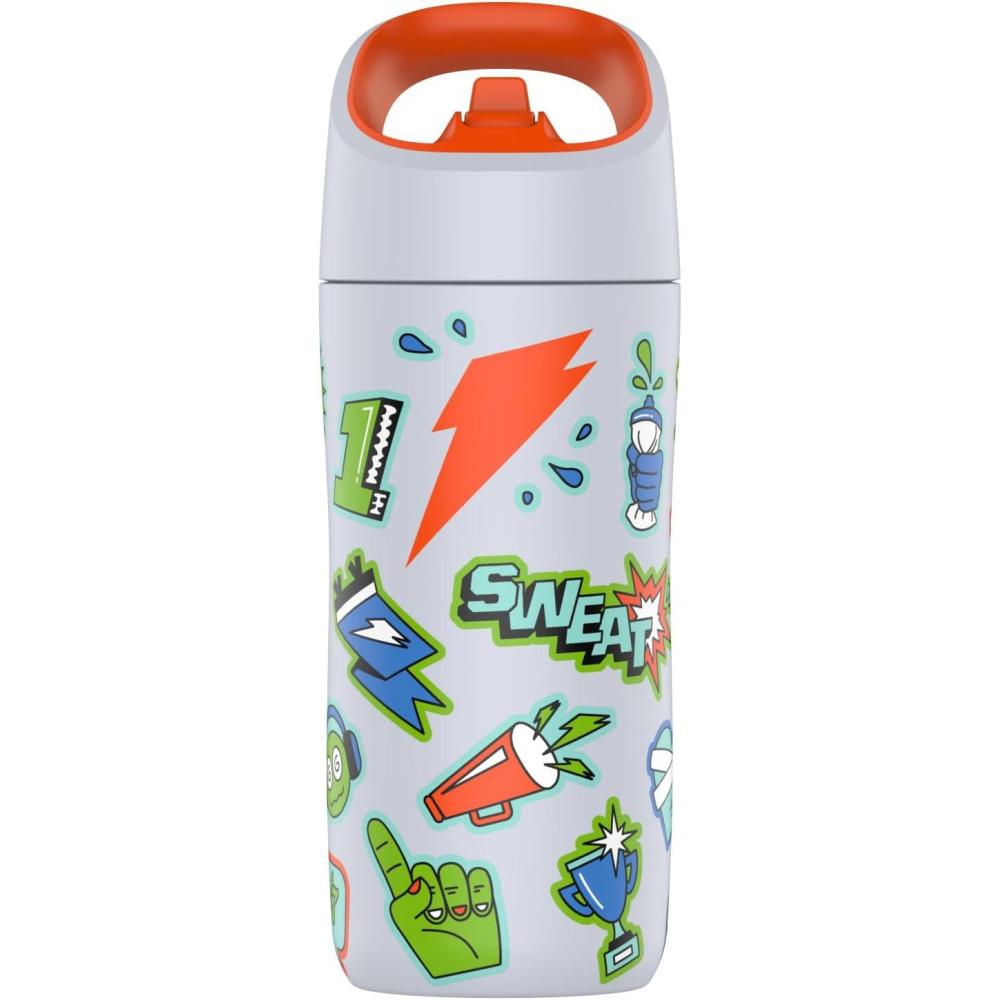 imageGatorade Kids Rookie Metal Water Bottle 12oz Stainless Steel Bottle DoubleWall Insulation Vacuum Insulated Thermo MugSticker White