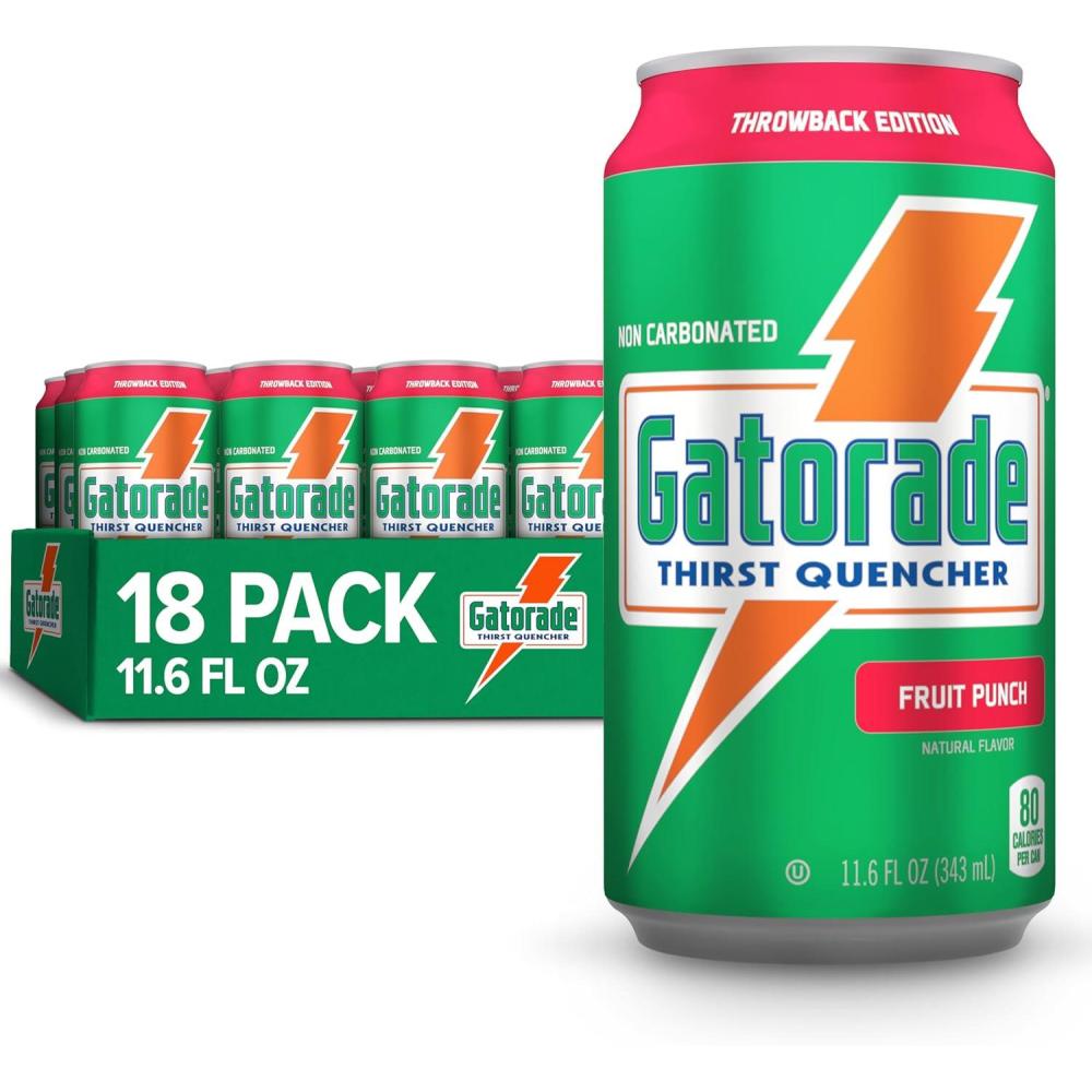 imageGatorade Thirst Quencher Orange 116 Fl Oz Cans Pack of 18Fruit Punch
