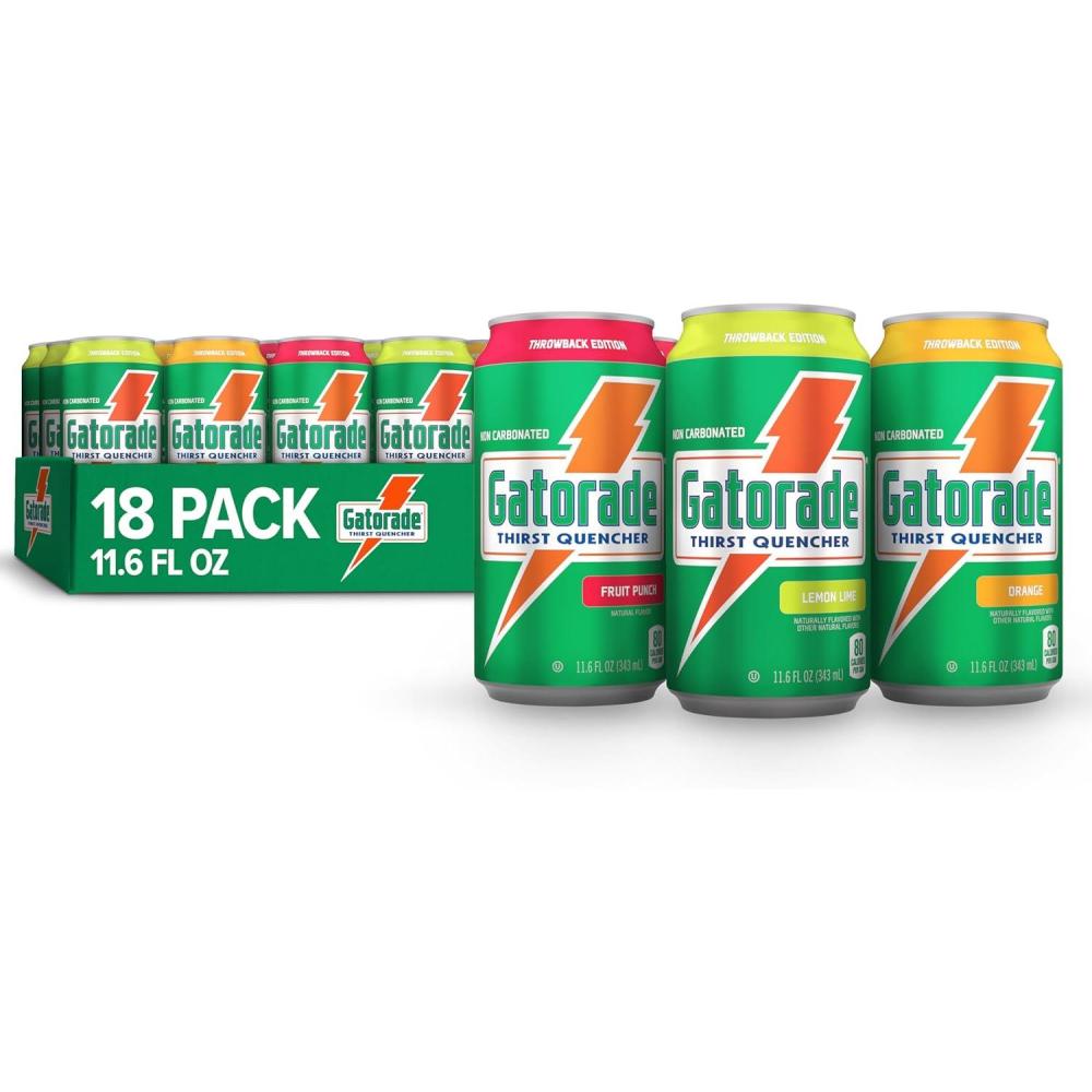 imageGatorade Thirst Quencher Orange 116 Fl Oz Cans Pack of 18Variety Pack