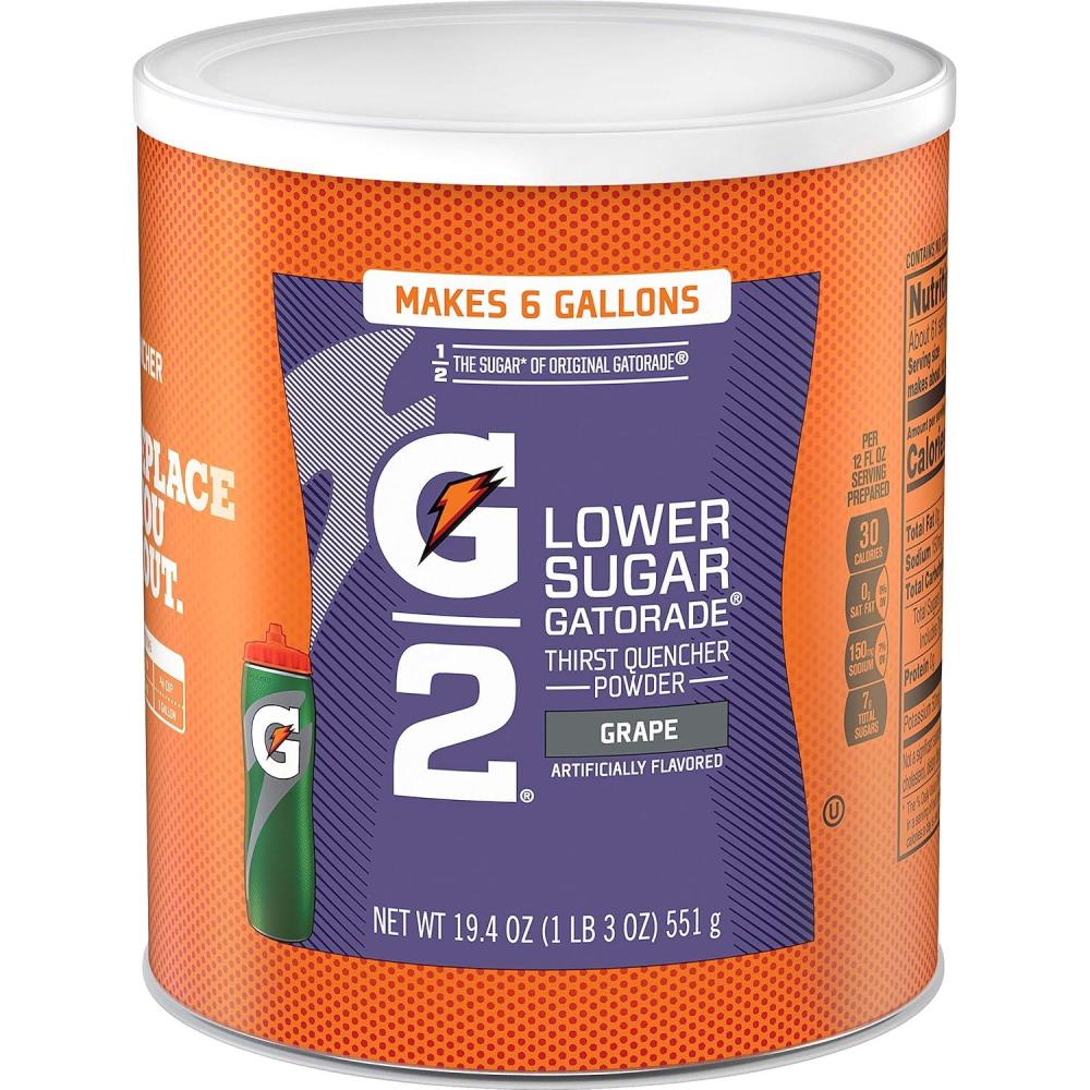 imageGatorade Thirst Quencher Powder G2 Fruit Punch 194 Ounce pack of 3G2 Grape