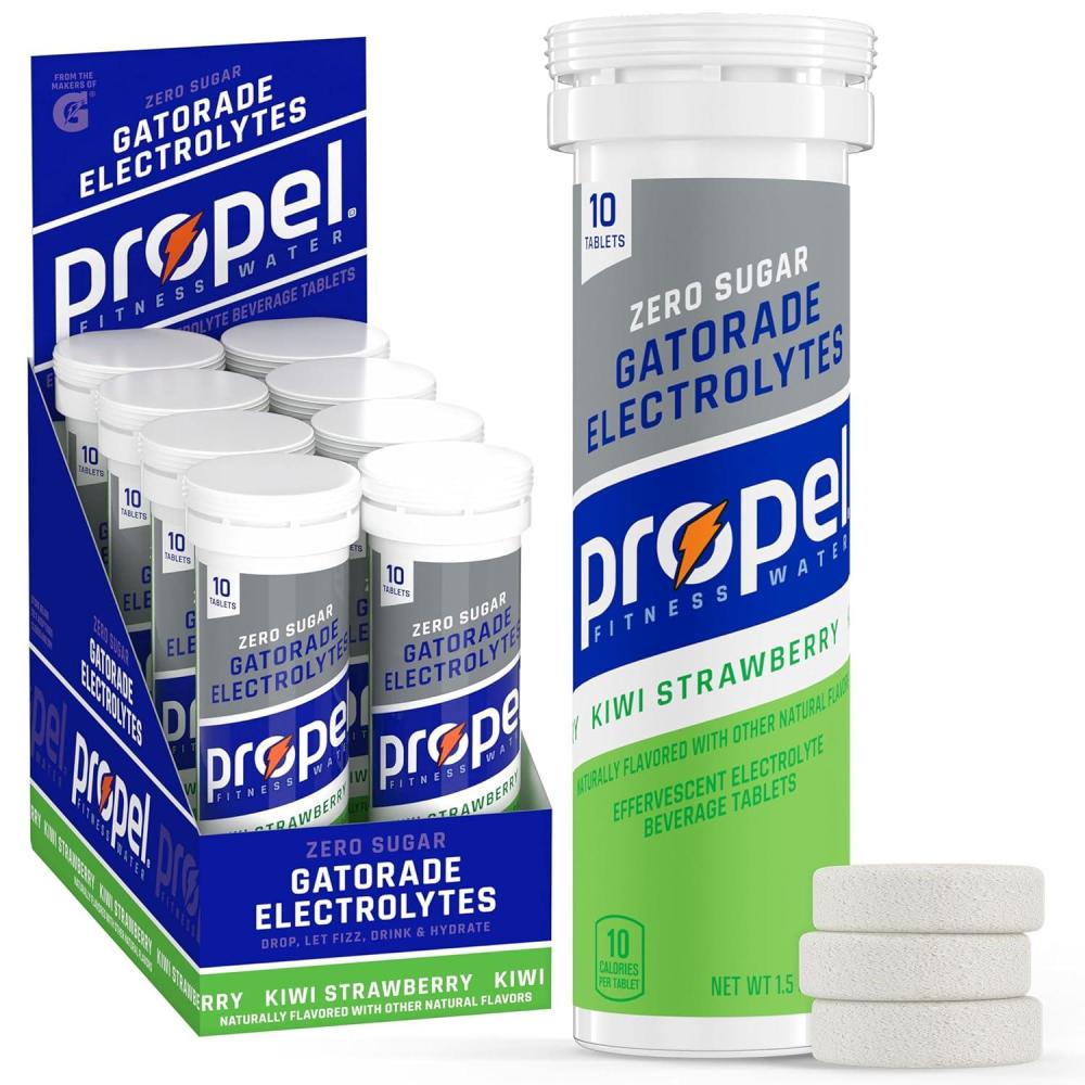 imagePropel Tablets 4 Flavor Variety Pack Makes 169oz Fl Oz 40 countKiwi Strabwerry