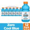 imageGatorade G Zero Sports Drink Lemon Lime 12 Fl Oz Pack of 12Zero Sugar  Cool Blue