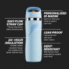 imageGatorade Overtime 32oz Stainless Steel Water Bottle Twist Cap GreyLight Blue
