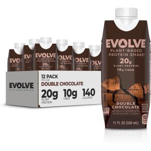 imageEvolve Plant Based Protein Shake Vanilla Bean 20g Vegan Protein Dairy Free No Artificial Sweeteners NonGMO 10g Fiber 11 Fl Oz Pack of 12 Formula May VaryChocolate