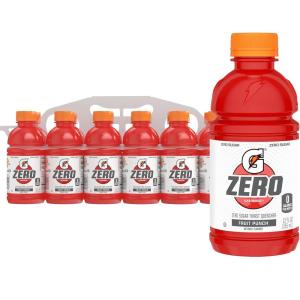 imageGatorade G Zero Sports Drink Lemon Lime 12 Fl Oz Pack of 12Zero Sugar  Fruit Punch
