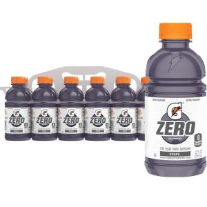 imageGatorade G Zero Sports Drink Lemon Lime 12 Fl Oz Pack of 12Zero Sugar Fierce Grape