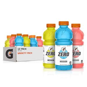 imageGatorade G Zero Thirst Quencher 3 Flavor Variety Pack 20oz Bottles 12 PackZero  Cool Blue Variety Pack