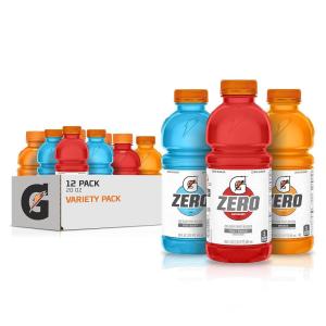 imageGatorade G Zero Thirst Quencher 3 Flavor Variety Pack 20oz Bottles 12 PackZero  Fruit Punch Variety Pack