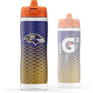 imageGatorade Gx NFL NonSlip Squeeze Bottles 30 fl oz Gx Hydration SystemBaltimore Ravens