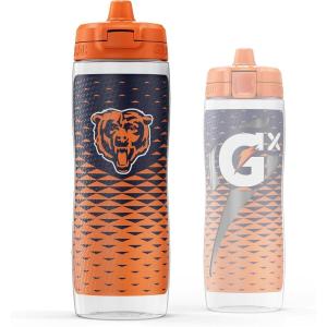 imageGatorade Gx NFL NonSlip Squeeze Bottles 30 fl oz Gx Hydration SystemChicago Bears