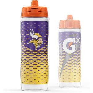 imageGatorade Gx NFL NonSlip Squeeze Bottles 30 fl oz Gx Hydration SystemMinnesota Vikings