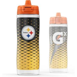 imageGatorade Gx NFL NonSlip Squeeze Bottles 30 fl oz Gx Hydration SystemPittsburg Steelers
