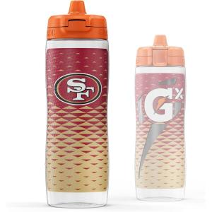 imageGatorade Gx NFL NonSlip Squeeze Bottles 30 fl oz Gx Hydration SystemSan Francisco 49ers
