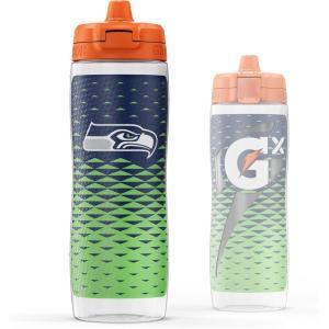 imageGatorade Gx NFL NonSlip Squeeze Bottles 30 fl oz Gx Hydration SystemSeattle Seahawks