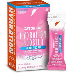 imageGatorade Hydration Booster Zero Sugar  Pink Strawberry Lemonade Pack of 6Pink Strawberry Lemonade