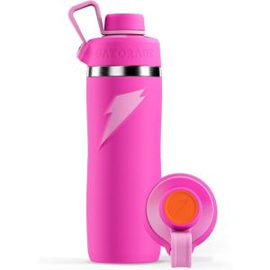 imageGatorade Overtime 22oz Stainless Steel Water Bottle Twist Cap Pink