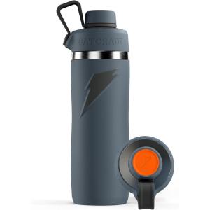 imageGatorade Overtime 32oz Stainless Steel Water Bottle Twist Cap GreyGray