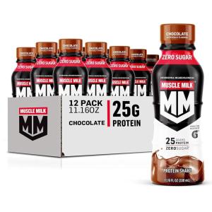 imageMuscle Milk Genuine Shake Strawberry 1116 Fl Oz Bottles Pack of 12Chocolate